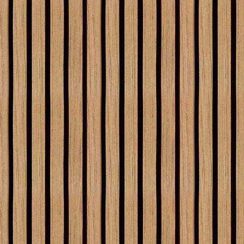 Oak acoustic slatted wall panel 280×60 cm UK


