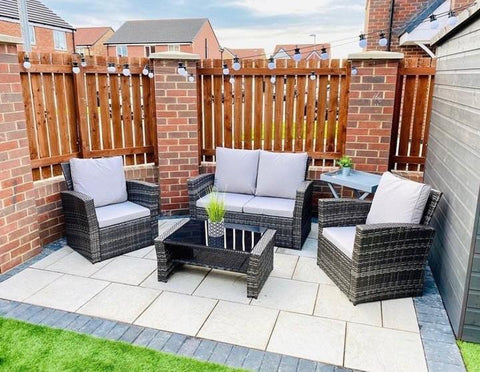 Rattan 4 Seater Dining Set Outdoor Furniture Waterproof 