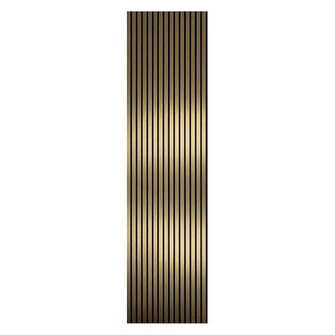 Metallic gold acoustic slatted wall panel UK

