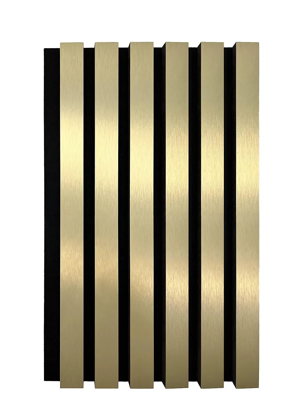 Shiny gold acoustic slatted wall panel 60×240 cm UK

