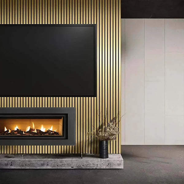 Luxury acoustic wall panel shiny mirror gold

