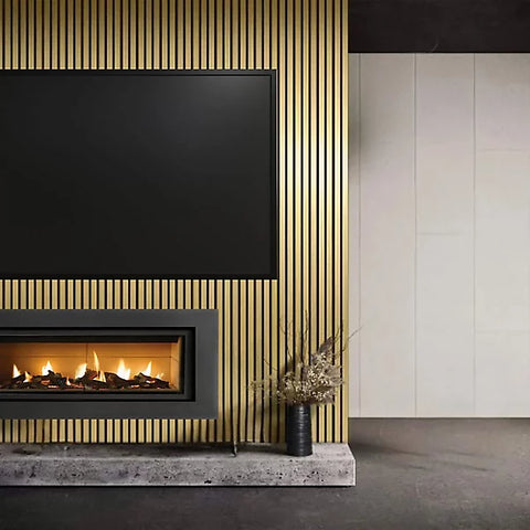Luxury acoustic wall panel shiny mirror gold

