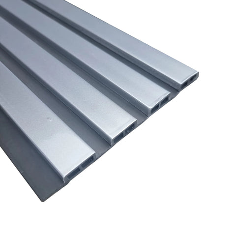 Silver & Black Slatted Wall Panels