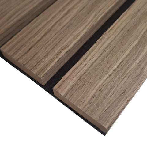 Premium walnut acoustic wall panel vertical slat design Prime Furnishing UK

