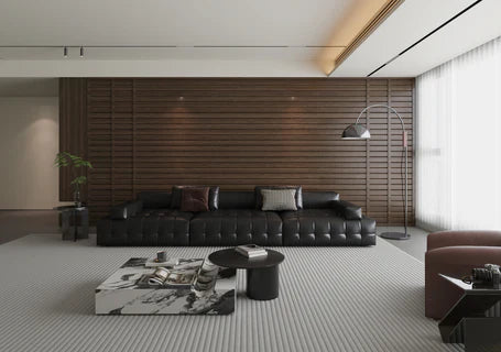 Seamless walnut WPC wall cladding panels with smooth joint-free design and durable composite material