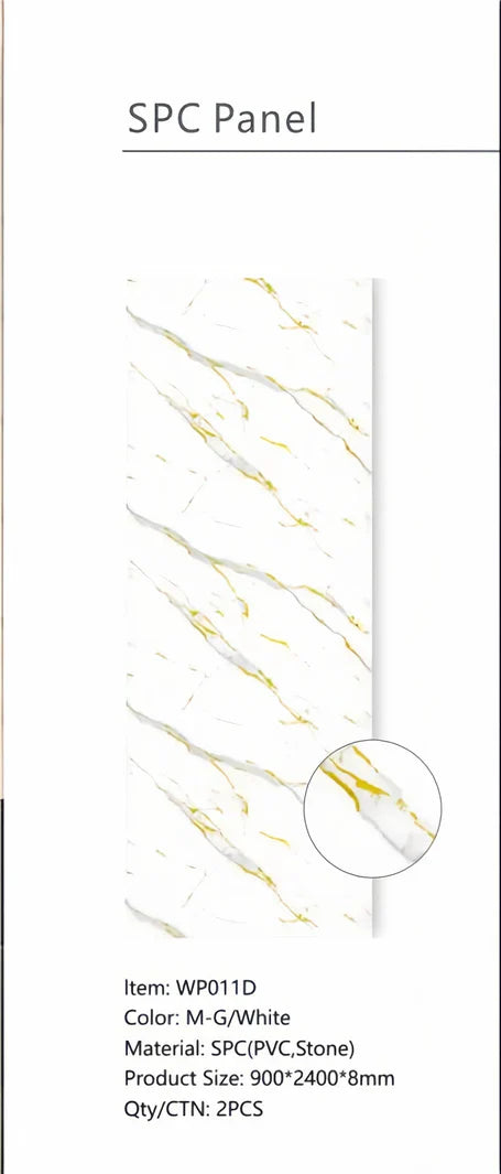 Waterproof white gold marble PVC wall panels bathroom UK
