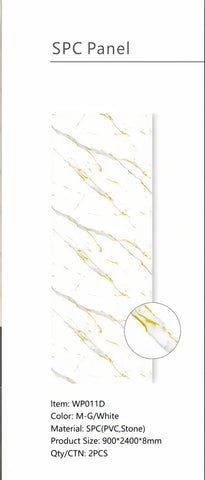 Waterproof white gold marble PVC wall panels bathroom UK
