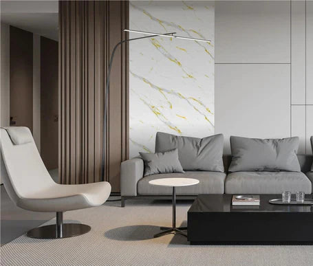 White gold marble PVC wall panels 90x240cm UK interior
