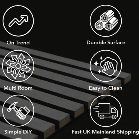 UK acoustic wall panels white marble finish

