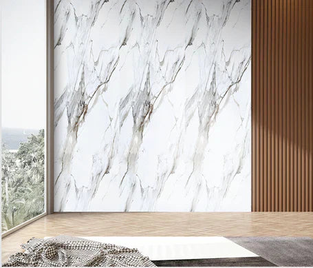 White marble PVC wall panels 60x240cm UK bathroom