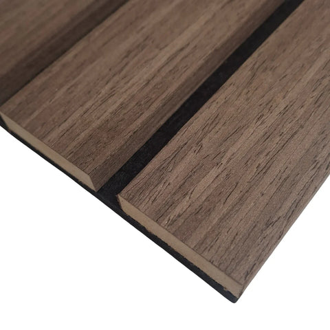 Premium smoked oak acoustic wall panel modern décor UK feature wall

